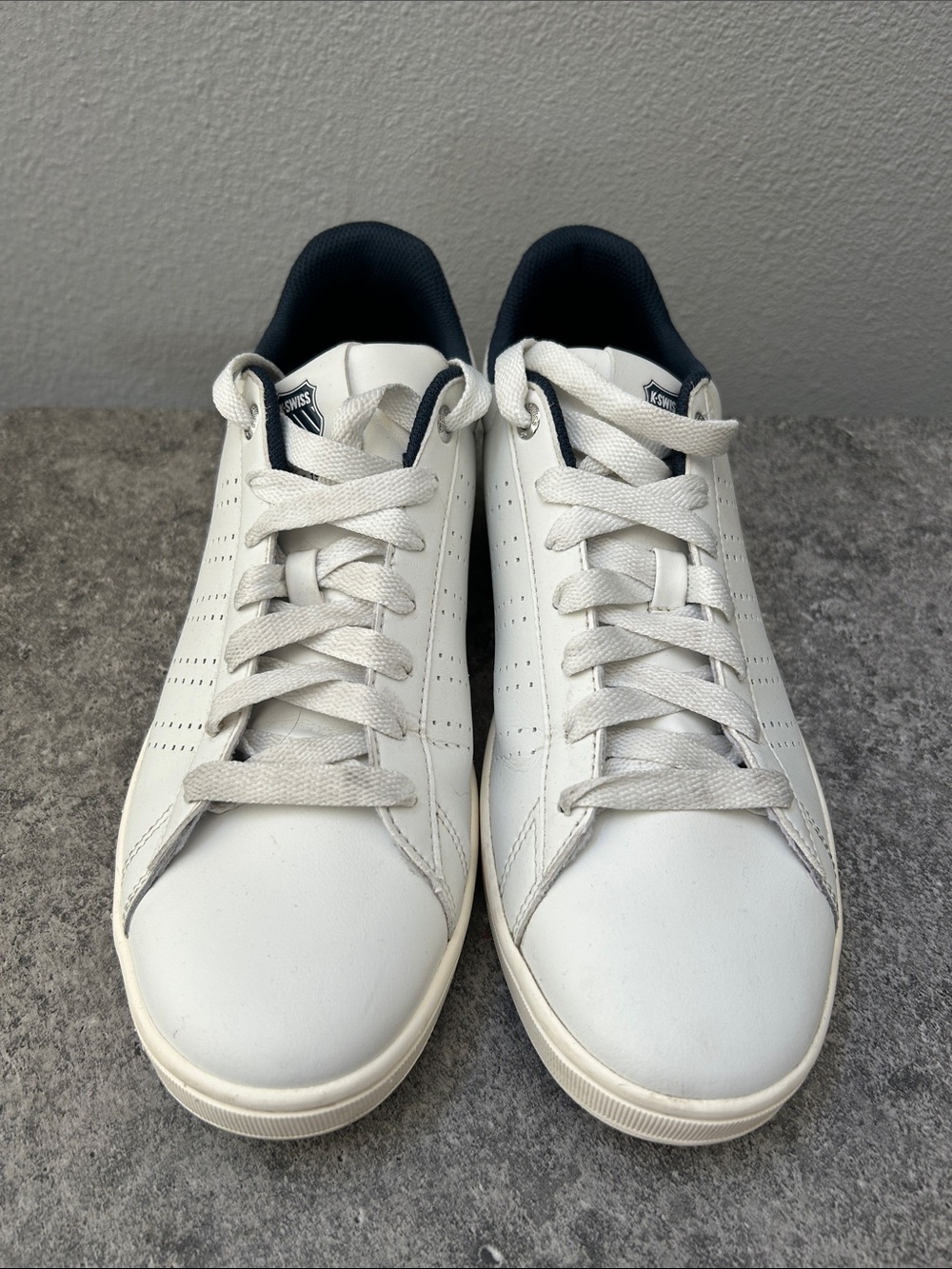 K-Swiss Ortholite White Leather Sneakers 10.5